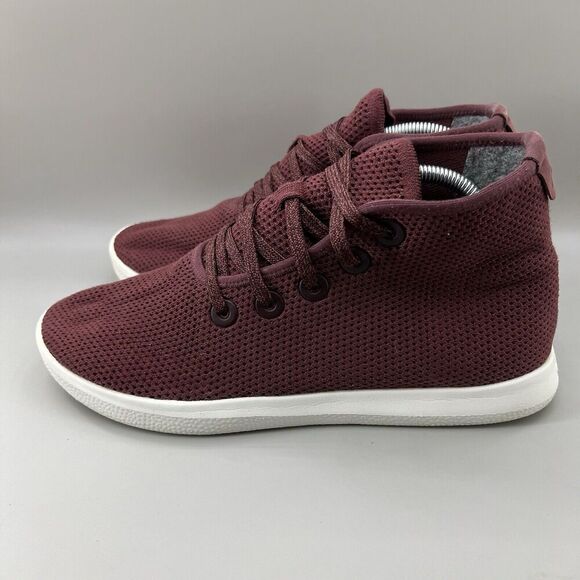 Allbirds Tree Toppers Men Size 10 Shoes Burgundy Red High Top Sneakers 0918 RM1 - Picture 3 of 8